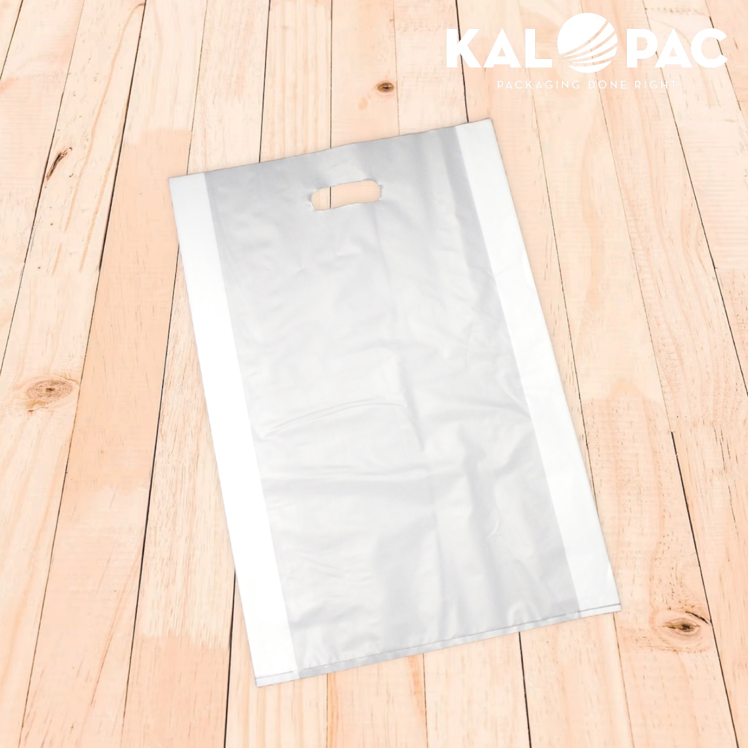 14x3x21 Frosted Clear Die Cut Bag