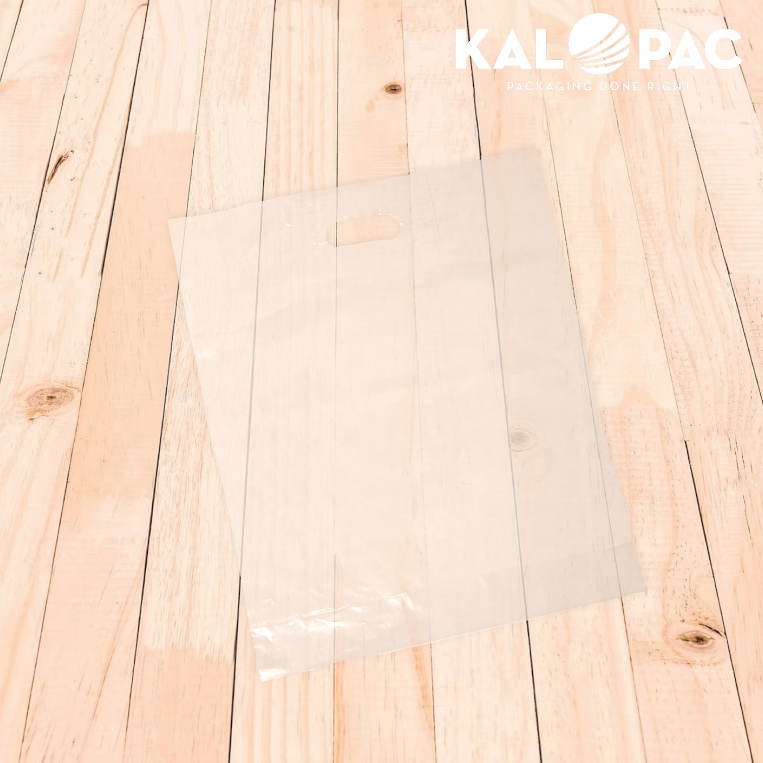 15x18x4 Clear Patch Handle Bag