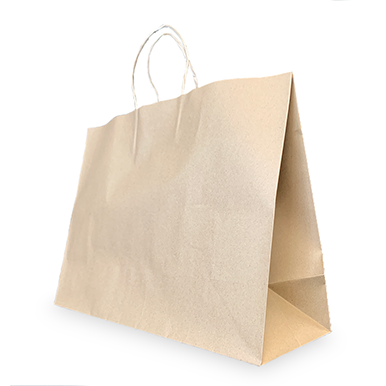 16x6x12 Uncoated Natural Kraft Stock Bag 