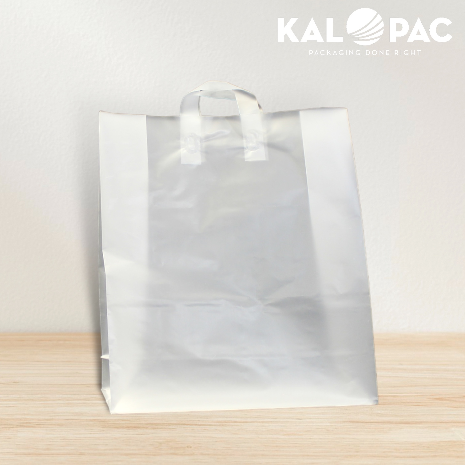16x6x18x6 Frosted Clear Flexi-Loop Bag
