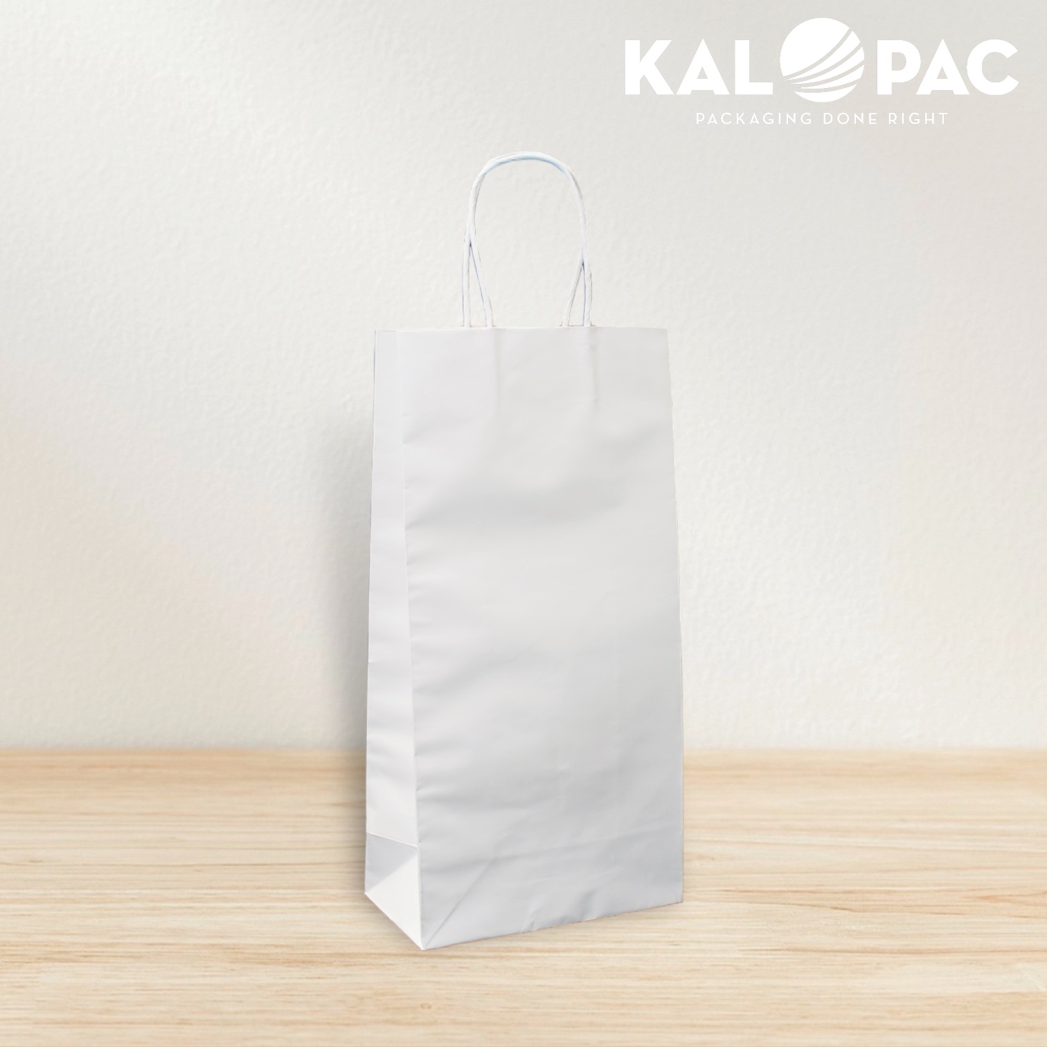 6.5x3.5x13 Uncoated White Kraft Stock Bag