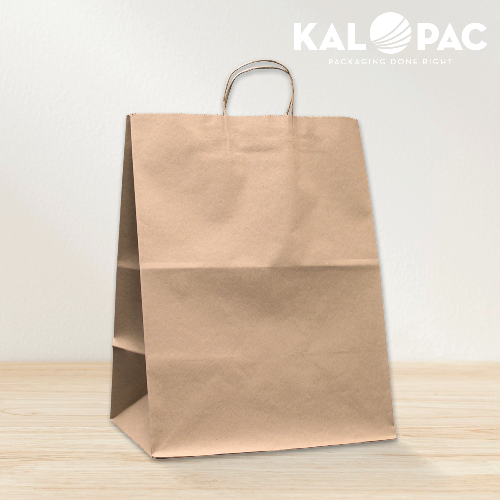 13.7x9.6x17.5 Uncoated Natural Kraft Stock Bag
